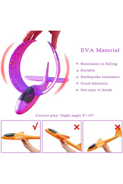 Genel Markalar KÖPÜK UÇAK FOAM PLANE 2192 EVA UÇAK SİYAH BAŞLIK 37 CM