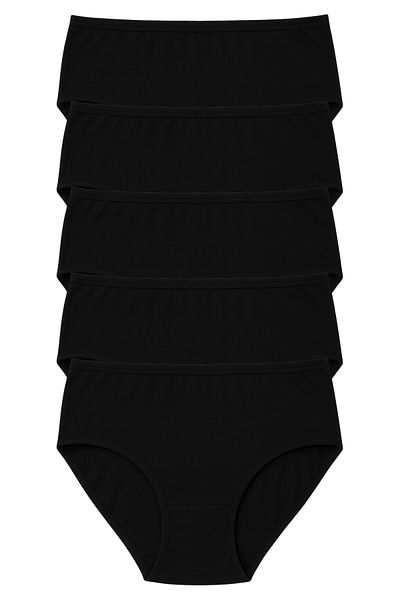 Fivora Plus Size Women's Cotton High Waist Panties Pack of 5