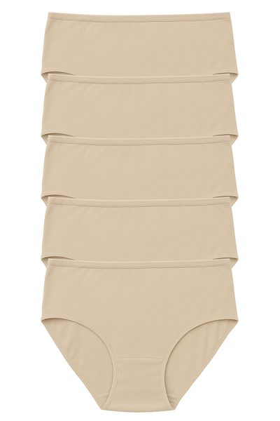 Fivora Plus Size Women's Cotton High Waist Panties Pack of 5