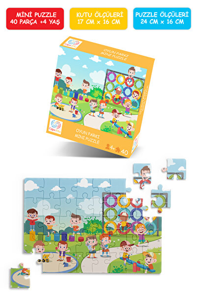 Çılgın Zeka Oyun Parkı Mini Puzzle 40 Parça 3-7 Yaş Çocuk Puzzle Yapboz