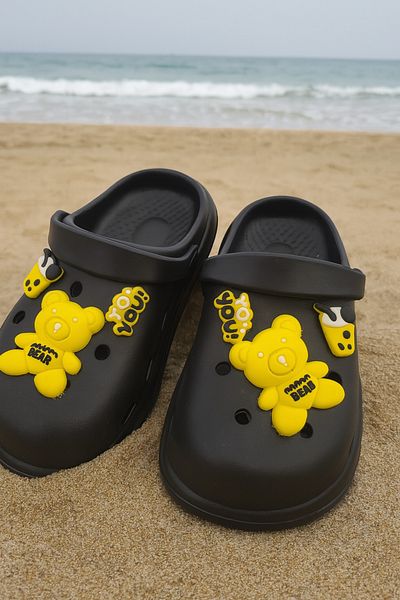 Twingo Twi̇ngo Children's Cross Black Beach, Garden and House Slippers