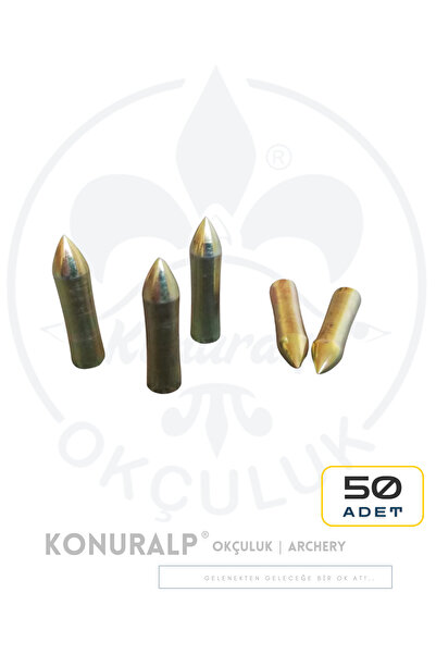 KONURALP OKÇULUK Geleneksel Ok Ucu - Minare Tip - 50 Adet -