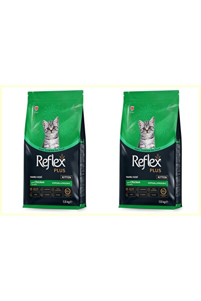Reflex Plus Hipoalerjenik Tavuklu Yavru Kedi Maması 1,5 Kg 2'li Set