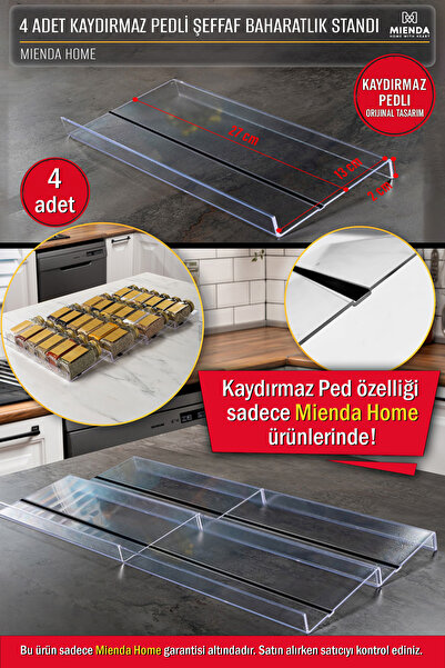 Mienda Home 4 Parça Baharatlık Standı Çekmece Içi Düzenleyici Organizer