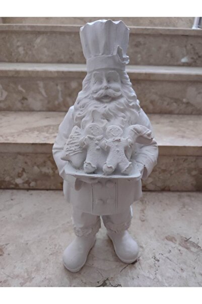 BilgeCe hoMe Boyasız ham Kurabiyeli Noel baba heykeli, Boyasız  Noel baba Hey...