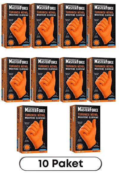 Has-Pet Turuncu Masterforce Nitril Eldiven 10'Lu - Xl
