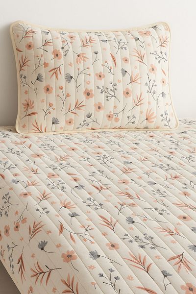 Madame Home Single Quilted Pique Set Multi-Purpose Bedspread Fiber Filled Suitable for Daily Use