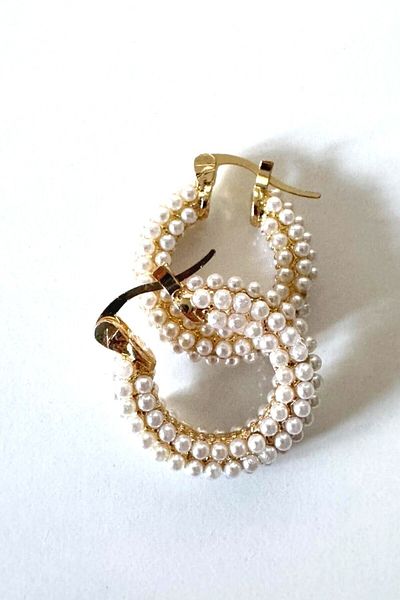 Angels And Wings Pearl Bud Earrings