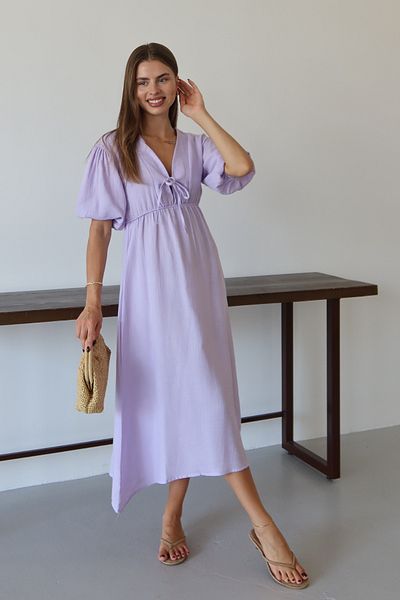 Balenbi Women's Basic Front Tie Muslin Dress 1105