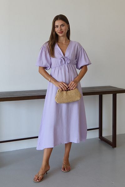 Balenbi Women's Basic Front Tie Muslin Dress 1105