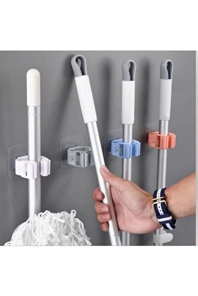 çeçem ticaret Yapışkanlı Pratik Mop Temizlik Fırçası Tutucu Paspas Süpürge Fı...