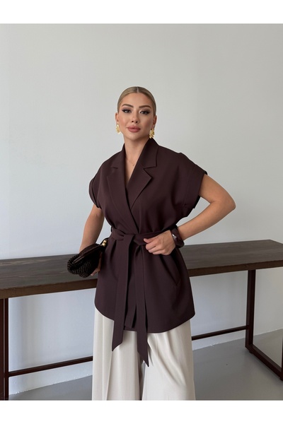 Nadrina Γιλέκο με χαμηλό μανίκι Oversize Belted