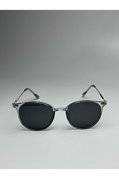 MONAL Lera Transparent Sunglasses Round Frame Black Glass Color 50 Ekartman