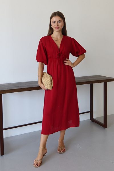 Balenbi Women's Basic Front Tie Muslin Dress 1105