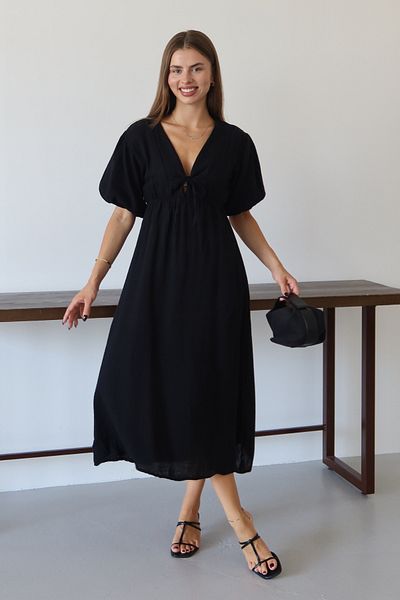 Balenbi Women's Basic Front Tie Muslin Dress 1105