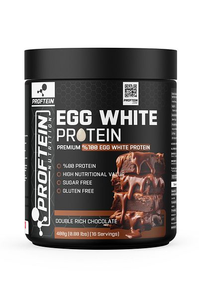 Proftein Nutrition Egg White Protein 400g 16 Servings Chocolate Flavored