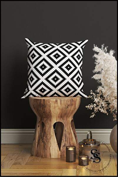 SasoHome Home Sweet Home і чорно-білий чохол для подушки з цифровим принтом у вигляді зебри