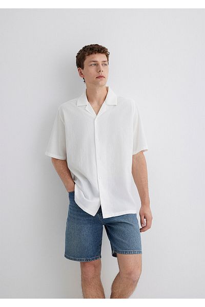 Mavi Λευκό πουκάμισο Loose Fit / Loose Fit 0211519-70057