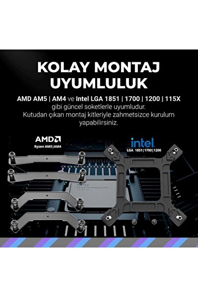 Cooler Master Masterliquid 360l Core Argb White 360 Mm Intel 1700 - Am5 Uyumlu Sıvı Soğutucu