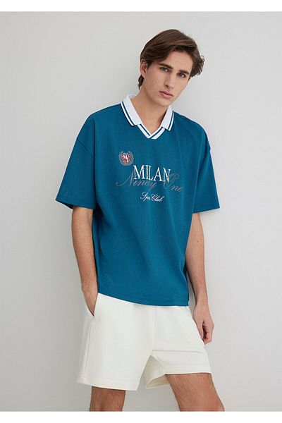 Mavi Μilan Εκτυπωμένο Τζέρσεϊ Τ-Shirt Loose Fit / Χαλαρή Εφαρμογή 0612711-70890