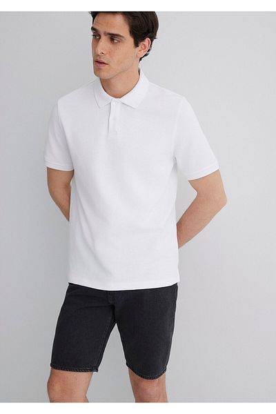 Mavi Λευκό μπλουζάκι Polo Regular Fit / Normal Cut 0612231-620