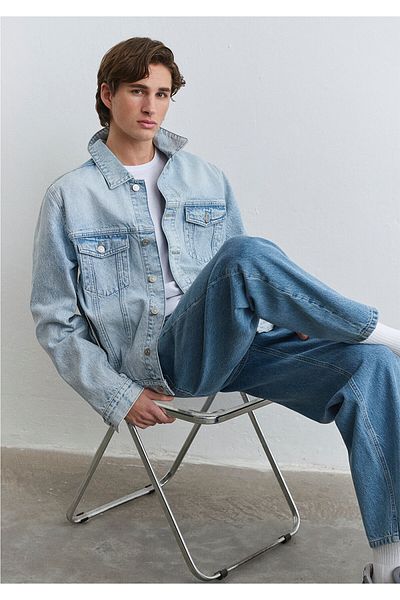 Mavi Ray Classic Denim Ice Blue Jean Jacket 0110273-89303