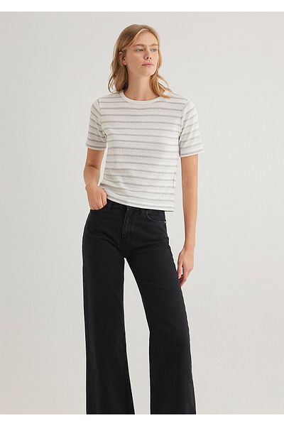 Mavi T-Shirt Crew Neck Ecru Slim Fit 1612126 -88146