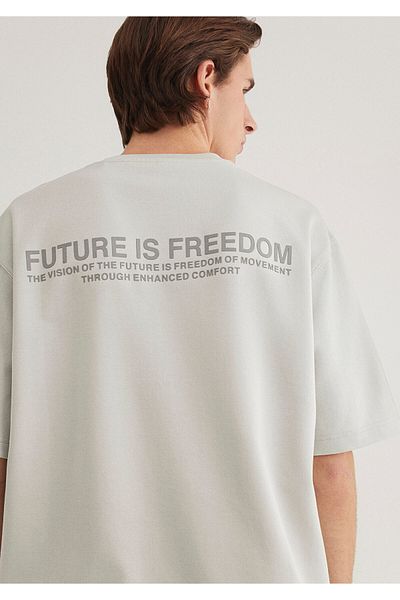 Mavi Pro Gray T-Shirt Relaxed Fit / Relaxed Cut 0612743 -70082