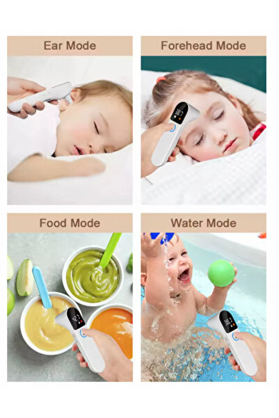 Choice مقياس حرارة رقمي أبيض بالأشعة تحت الحمراء للجبهة والأذن للأطفال، للاستخدام الطبي، مقياس درجة حرارة الجسم بدون تلامس