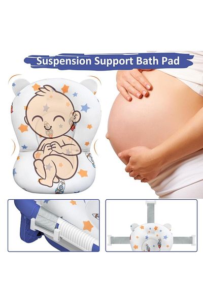 UNIQVIBE Cadita Bebelusi Pliabila cu Pernuta Moale Plutitoare BabyMood UniqViBE