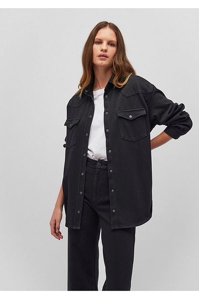 Mavi Patricia Move - Cămașă Jean Antracit, Loose Fit 1210784 -87443