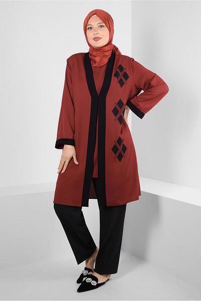 Alvina GEOMETRIC PATTERNED DOUBLE TUNIC SET 20388
