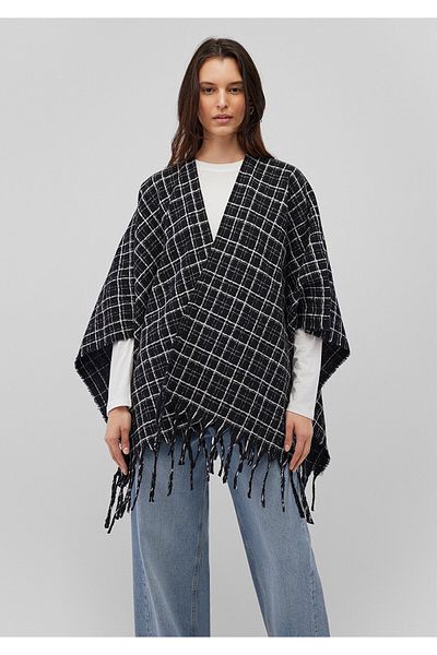 Mavi Black Checkered Poncho 1912760 -900