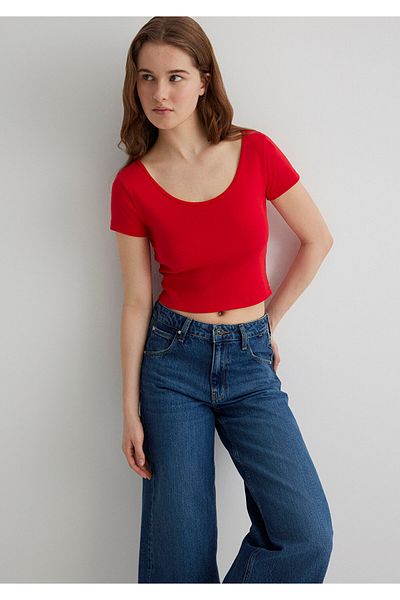 Mavi Red Basic Crop T-Shirt Crop / Short Cut 1612374 -70467