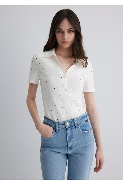 Mavi Tricou polo alb - Potrivire pe corp 1611398 -70057
