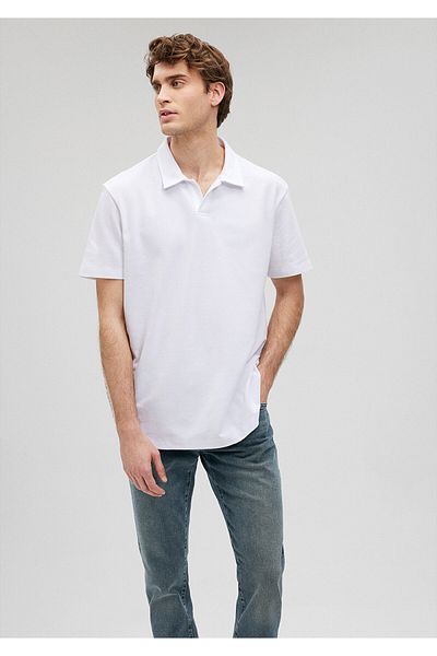 Mavi Λευκό μπλουζάκι Polo Loose Cut -0611904-620
