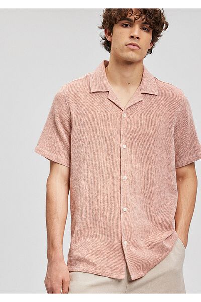 Mavi Orange Textured Shirt - Regular Fit 0210828 -70448
