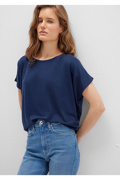 Mavi Tricou modal Lux Touch bleumarin cu croială lejeră 167245 -70487
