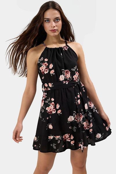 PayBuy Summer Mini a Line Halter Neckline Viscose Dress Stylish Casual Style Trend Design Quality Craftsmanship