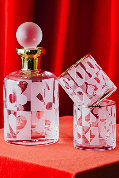 Decorium İskambil 4 Parça 1000 ml Cam Viski Takımı 9-01060137