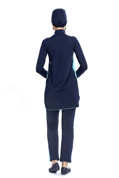 Starinci Mayo Costum de baie acoperit complet Lycra Albastru Marin Design Sport Albastru Garni