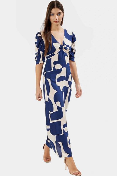 PayBuy Chic Geometric Pattern Midi Viscose Dress Comfortable Summer Casual Style Carefully Selected High Quality