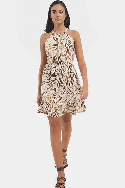 PayBuy Summer Mini a Line Halter Neckline Viscose Dress Stylish Casual Style Trend Design Quality Craftsmanship