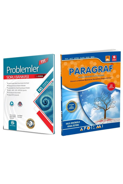 Bilgi Sarmal Yayınları TYT Problemler Soru Bankası ve Apotemi Paragraf Konu Anlatımlı Soru Bankası Seti