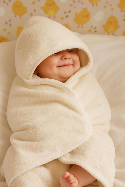 Ender Home Hooded Towel Newborn Baby Swaddle Baby Bath Towel Swaddle