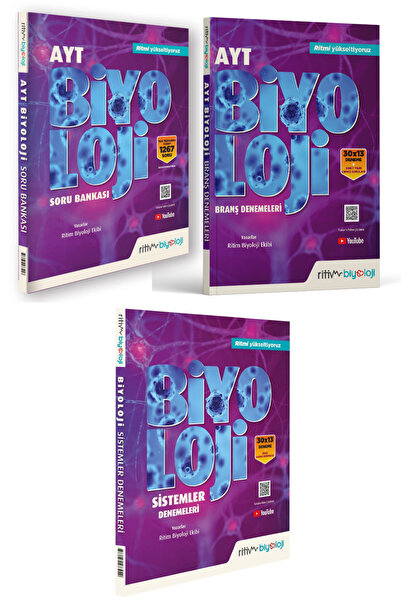 Ritim Plus Yayınları Ritim Biyoloji Yayınları Ayt Biyoloji, Sistemler Branş D...