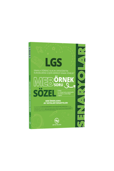 Av Akıllı Versiyon Yayınları Av Yayınları 8. Sınıf LGS MEB Sözel Örnek Soru S...