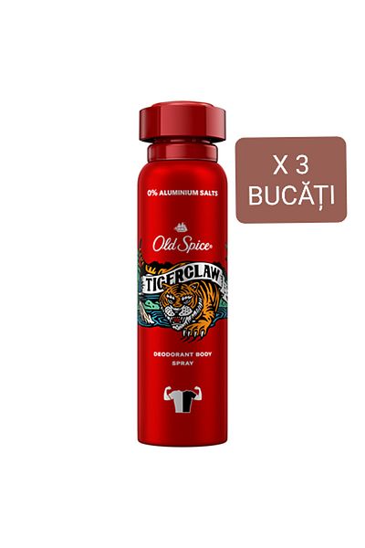 Old Spice Deodorant Spray Tiger Claw, 3bucati X150 ml