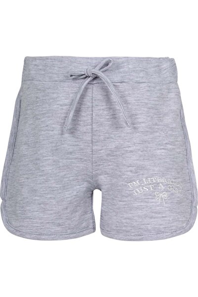 Babexi Pantaloni scurți GIRL EMBROIDERY BIELLE Gri