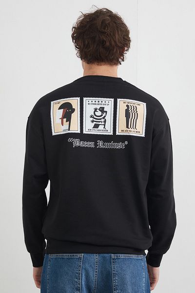Fulla Moda Text Printed φούτερ με λαιμόκοψη